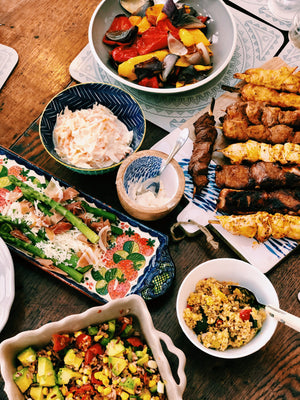 Big shop buffet table