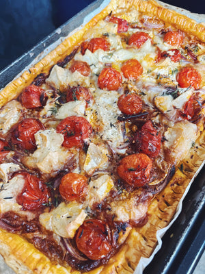 
                  
                    Load image into Gallery viewer, Goat&amp;#39;s Cheese &amp;amp; Roasted Cherry Tomato Tart
                  
                