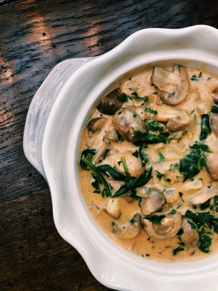 
                  
                    Load image into Gallery viewer, Mushroom &amp;amp; Spinach Stroganoff
                  
                