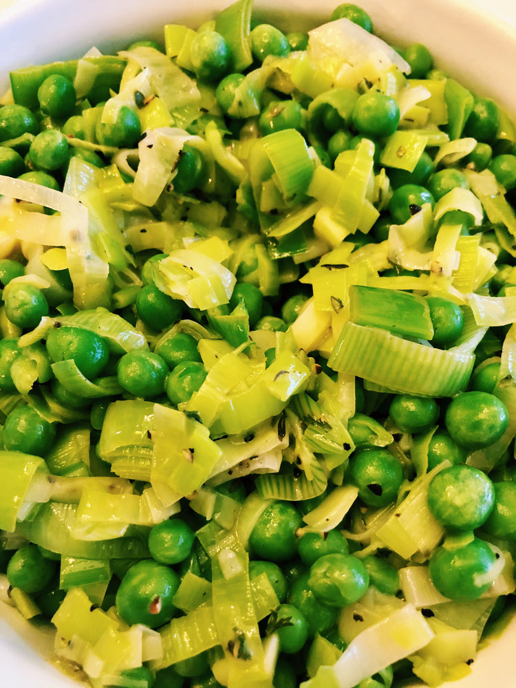 Herby Buttery Peas & Leeks